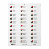 Étiquette Agent immobilier de Noël Realer Adresse de retour (Feuille entière)