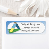 Étiquette Agilité amusante du corgi à cadre A (En situation)