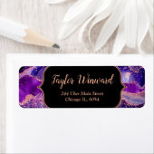 Étiquette Agitation des séquences violettes foncées et roses (En situation)