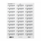 Étiquette Agneau mignon Baby shower gris et blanc (Feuille entière)