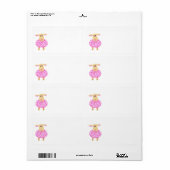 Étiquette Agneau rose (Feuille entière)