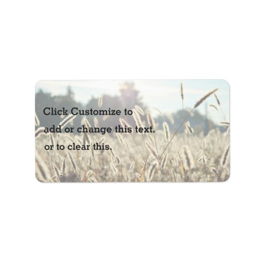 Étiquette Agriculture Thématique, Lumière Solaire Éclairage  (Devant)