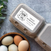 Étiquette Agritourisme à table OEuf de poulet carton