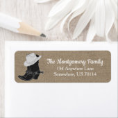 Étiquette Agritourisme rustique Campagne Boots de cowboy Fau (En situation)