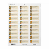 Étiquette Agrumes oranges beige enjoués (Feuille entière)
