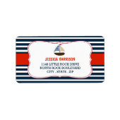 Étiquette Ahoy It's A Boy! Nautical Boat Baby Shower Labels (Devant)