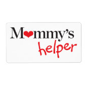 Étiquette Aide de maman (Devant)