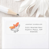 Étiquette Aigle à main silhouette orange (En situation)