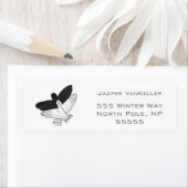 Étiquette Aigle de silhouette (En situation)