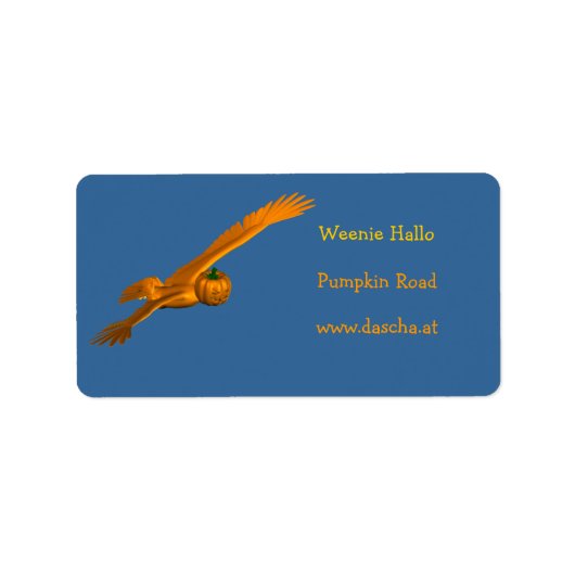 Étiquette Aigle d'Halloween (Devant)