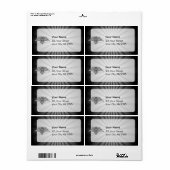 Étiquette Aigle gris à deux têtes (Feuille entière)