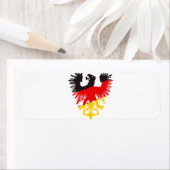 Étiquette Aigle noir allemand (En situation)