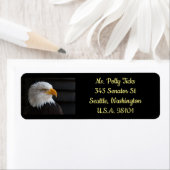 Étiquette Aigle Patriotique Bald Retourner l'adresse Étiquet (En situation)