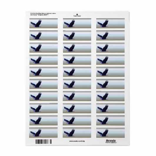 Étiquette Aigle volant (Feuille entière)