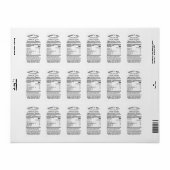 Étiquette Aiguille à miel - valeur nutritive Avertissement e (Feuille entière)