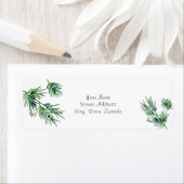 Étiquette Aiguilles de pin aquarelle (En situation)