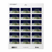 Étiquette Aiguilles de pin recouvert de glace Botanique hive (Feuille entière)