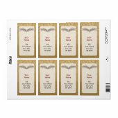 Étiquette Ailes beiges (Feuille entière)