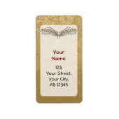 Étiquette Ailes beiges (Devant)