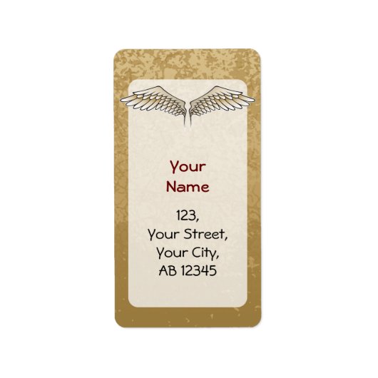 Étiquette Ailes beiges (Devant)
