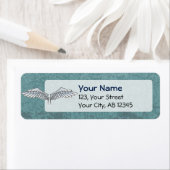 Étiquette ailes bleu-gris (En situation)