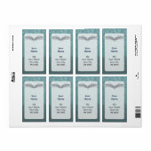 Étiquette ailes bleu-gris (Feuille entière)