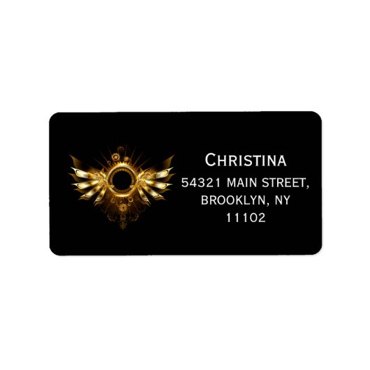 Étiquette Ailes de Steampunk (Devant)