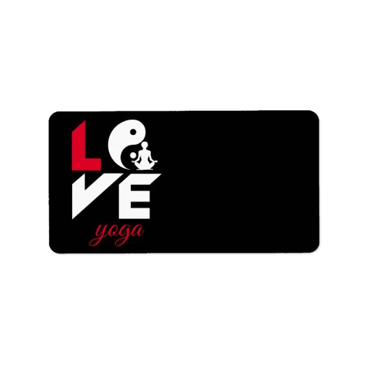 Étiquette Aimer le yoga (Devant)