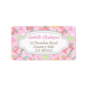 Étiquette Aimer Machine à coudre rose (Devant)