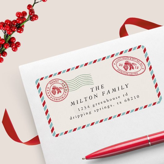 Étiquette air mail super mignon adresse de retour