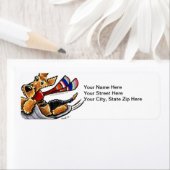 Étiquette Aire Sledding Airedale Terrier (En situation)