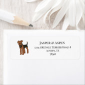Étiquette Airedale Terrier Adresse (En situation)