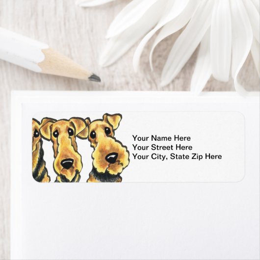 Étiquette Airedale Terrier Lover (En situation)