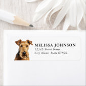 Étiquette Airedale Terrier Return Address Labels (En situation)