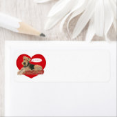 Étiquette Airedale Terrier Valentine (En situation)