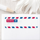 Étiquette Airmail - DEVLIVER À : (En situation)