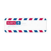 Étiquette Airmail - DEVLIVER À : (Devant)
