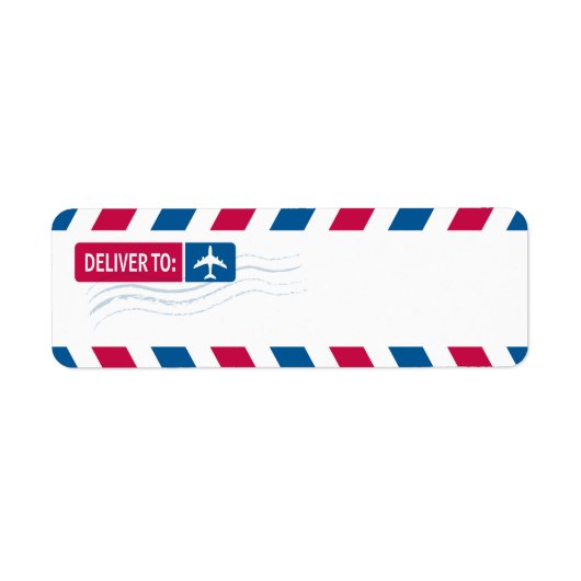Étiquette Airmail - DEVLIVER À : (Devant)