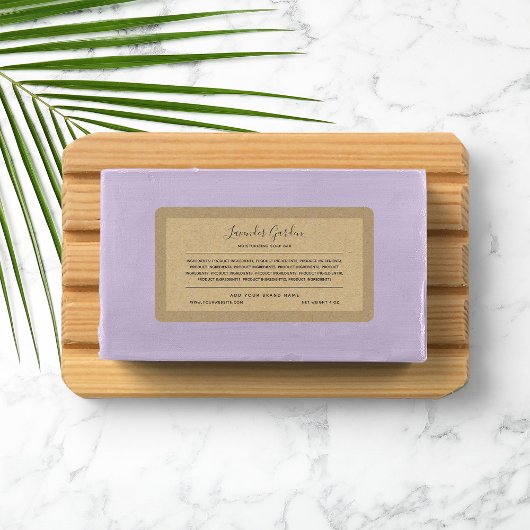 Étiquette Ajouter des ingrédients de calligraphie de marque 