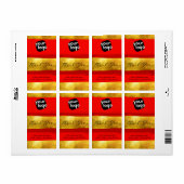 Étiquette Ajouter Logo et code QR Merci personnalisé moderne (Feuille entière)