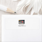 Étiquette ajouter nom photo texte Halloween enfant fille gar (En situation)