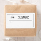 Étiquette Ajouter un logo Bordure noire Adresse de retour d' (En situation)