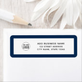 Étiquette Ajouter un logo Bordure personnalisée Adresse de r (En situation)