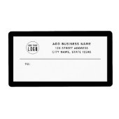 Étiquette Ajouter un logo Bordure personnalisée Adresse de r (Devant)