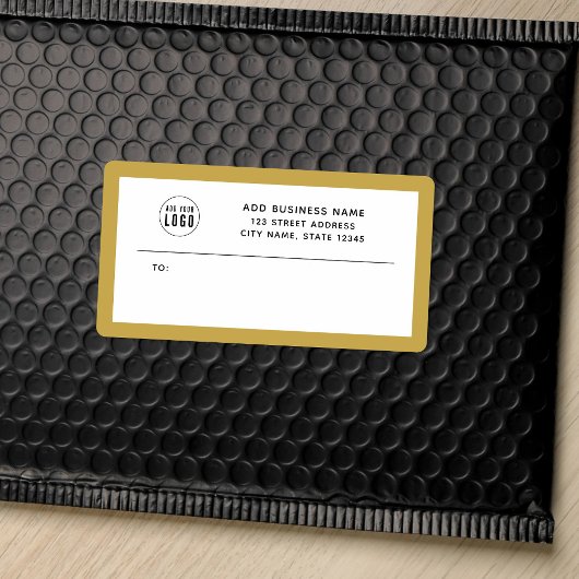 Étiquette Ajouter un logo Bordure personnalisée Adresse de r