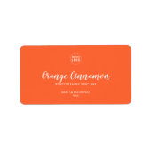 Étiquette Ajouter un logo Couleur personnalisée Script & Typ (Devant)
