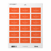 Étiquette Ajouter un logo Couleur personnalisée Script & Typ (Feuille entière)