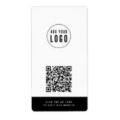 Étiquette Ajouter un logo et un site Web Code QR Couleurs de (Devant)