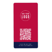 Étiquette Ajouter un logo et un site Web Code QR Couleurs de (Devant)
