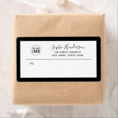 Étiquette Ajouter un logo personnalisé Calligraphie de bordu (En situation)